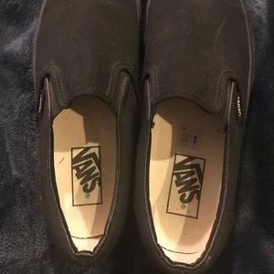 All black slip on Vans - size 6.5